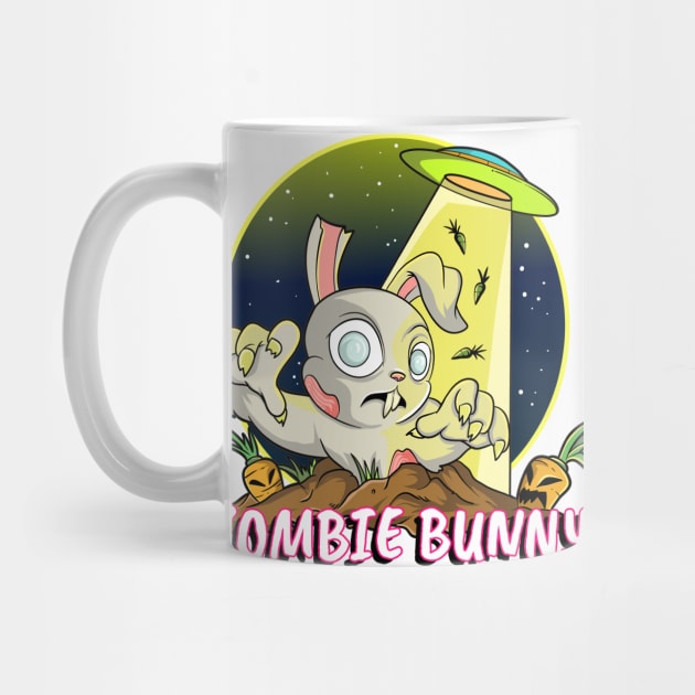 Cute Zombie Bunny Rabbit by Trendy Black Sheep